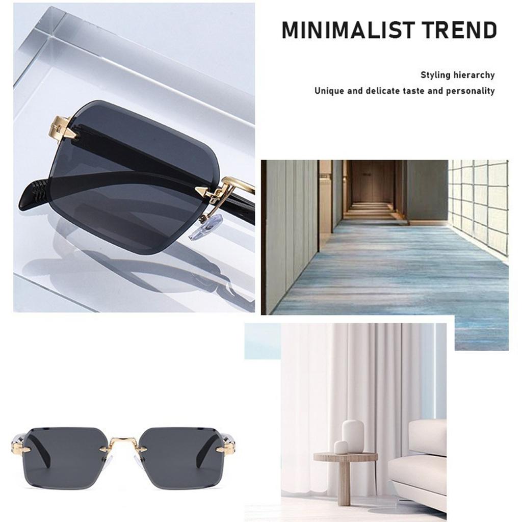 New Trendy Frameless Fashionable Glasses for Men, Beveled-cut Glasses for Women, Personalized Glasses