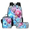 15 Inch One Piece 3-in-1 Backpack Set Unisex for Boys and Girls Age 6-10, Light Weight School Kit with Lunch Bag & Pencil Case