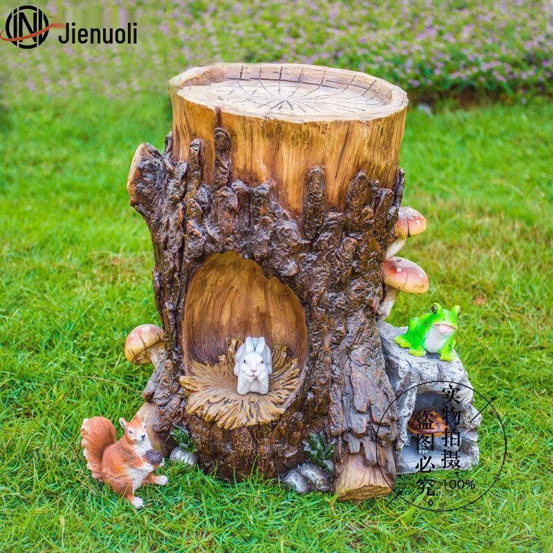JNL Creative Garden Tree Stump Ornament