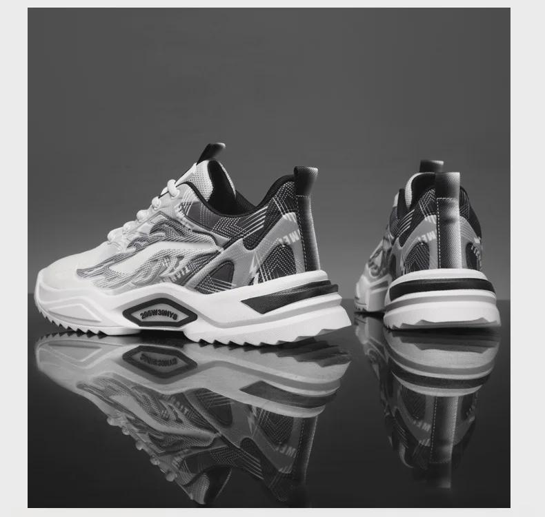 2024 Men's Breathable Mesh Sneakers - Thick-Soled, All-Match Running Shoes for Teens