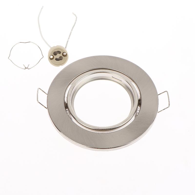 1 Set Round Fixture Downlight Led Holders Cutout For Bulb Holder Recessed Led Spot Light Mr16 Gu10 Led Downlights Frame