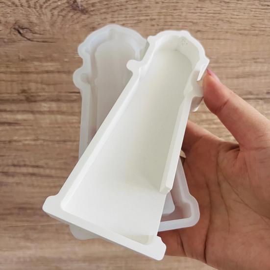 Silicone Lighthouse Mold Resin Plaster Candle Making Mold Summer Beach Theme Handmade Artwork Mold Flexible DIY Craft Tools