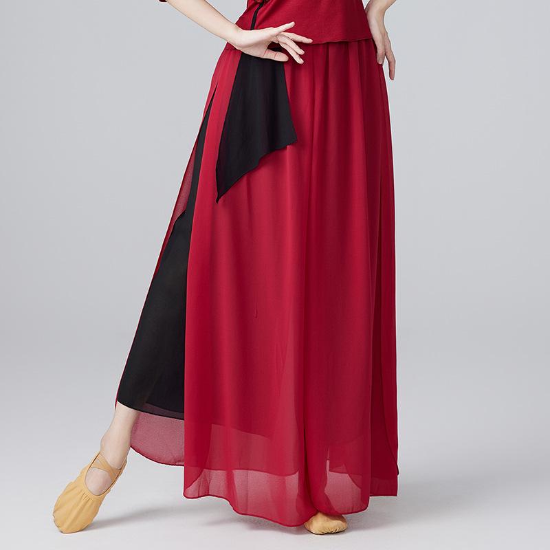 Medellångärmad Chiffong Kvadratdans Kostymset