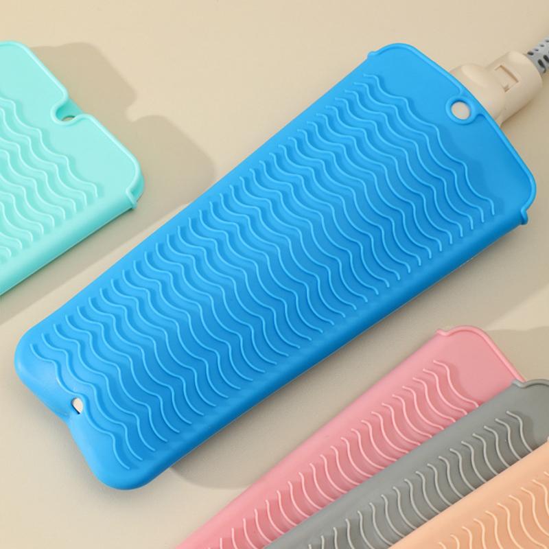 Silicone Hair Curling Wand Cover Hair Straightener Storage Bag Hairdressing Curling Iron Insulation Mat Heat Resistant Pouch