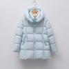Women's Mid-Length Soft Hooded Goose Down Jacket - Simple Loose Fit