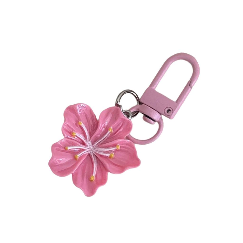 Mode Blume Schlüsselanhänger Zubehör Tragbarer Schlüsselhalter Trendiger Taschenanhänger Acryltextur Geeignet für Reisebegeisterte