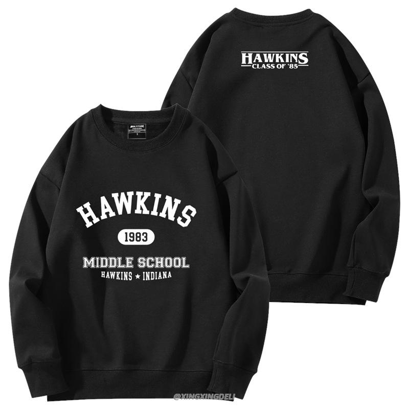 Hawkins Middle School Stranger Things Unisex Hoodie - Herbst/Winter Rundhals Langarm Jacke
