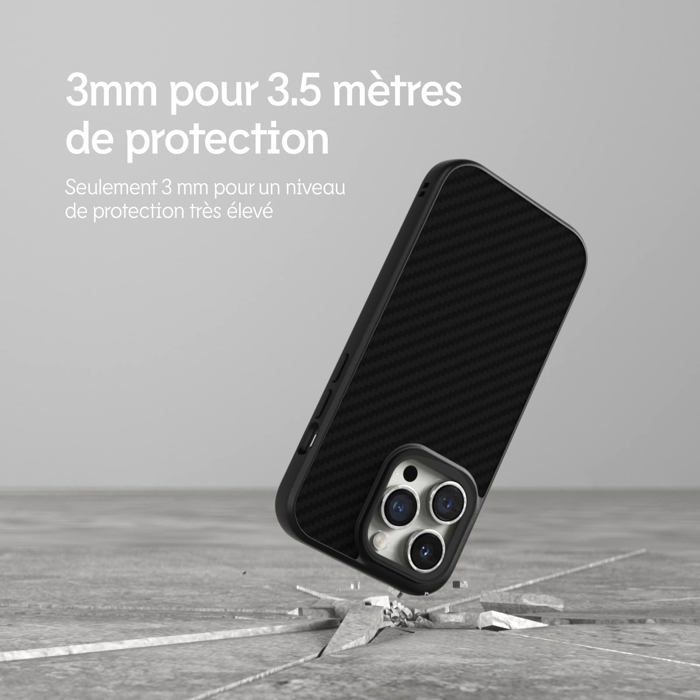 Coque téléphone - rhinoshield - iphone 14 pro - anti-rayures - magnétique - résistant à l'eau