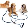 PETBABA Triple Dog Leash for 3 Convenient for Multiple Walking Medium To Large Pet Supplies Dogs, 1.4m, Dogs, Rope, Dogs, (Brown-Light Blue)