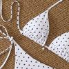 2026 Women's Sexy Polka Dot Backless Lace-up Bikini Swimsuit