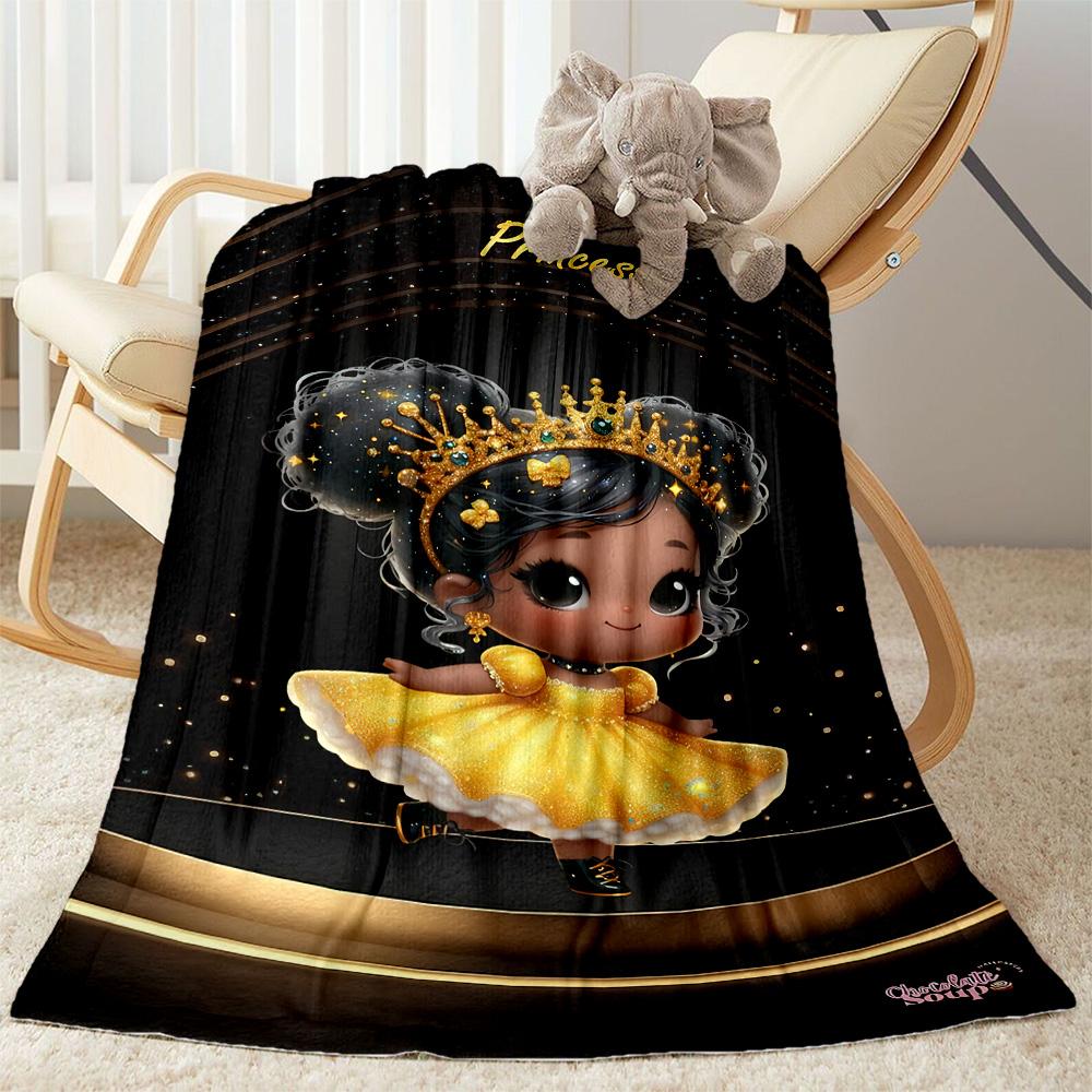 Golden Princess Shine Blankets are suitable for living rooms,making them an ideal choice for outdoor travel and gifts.