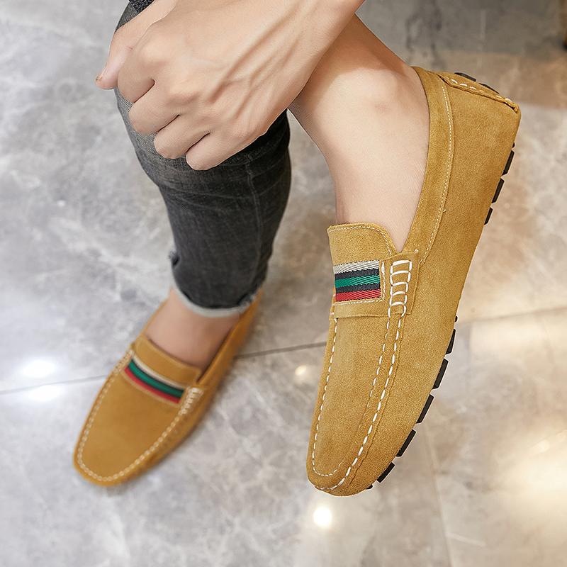 

Ультралегкие мужские туфли на плоской подошве Универсальные мокасины Мужские лоферы Мужские удобные туфли на плоской подошве Кожаная мужская обувь Мужские удобные туфли для вождения 48 жёлтый