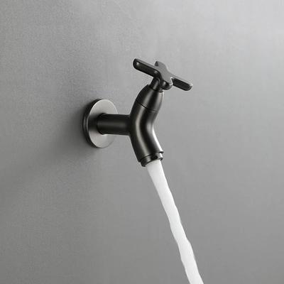 Wall Mounted Basin Brass Faucet Outdoor Garden Spout Mop Pool Tap Wash Single Cold Water Bathroom
