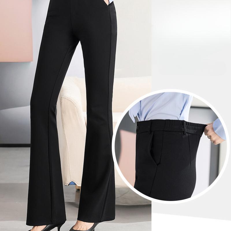 Pants Women's Spring and Autumn Micro-flared Pants, High-waist Stretch Suit, Long Casual Flared Pants