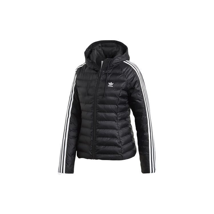 

Adidas Originals Warm Hooded Sports Jacket, Women Casual Black Outerwear ED4784 30