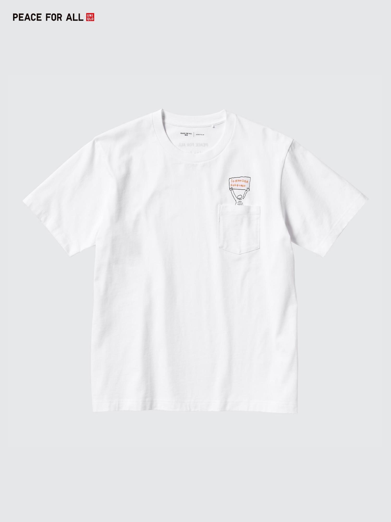 

Футболка Uniqlo Peace For All с коротким рукавом и графическим принтом, стандартный крой, Джейсон Полан 00 WHITE/UNISEX L