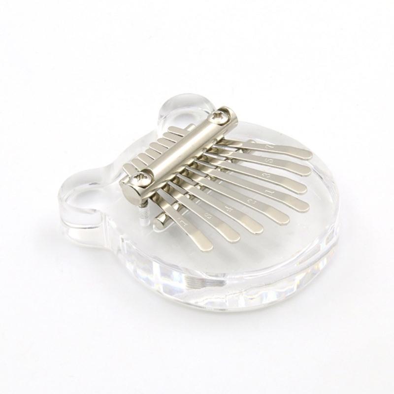 Mini Finger Piano Music Gifts for Kids Adults Beginners, 8 Keys Thumb Piano Acrylic Mini Thumb Piano