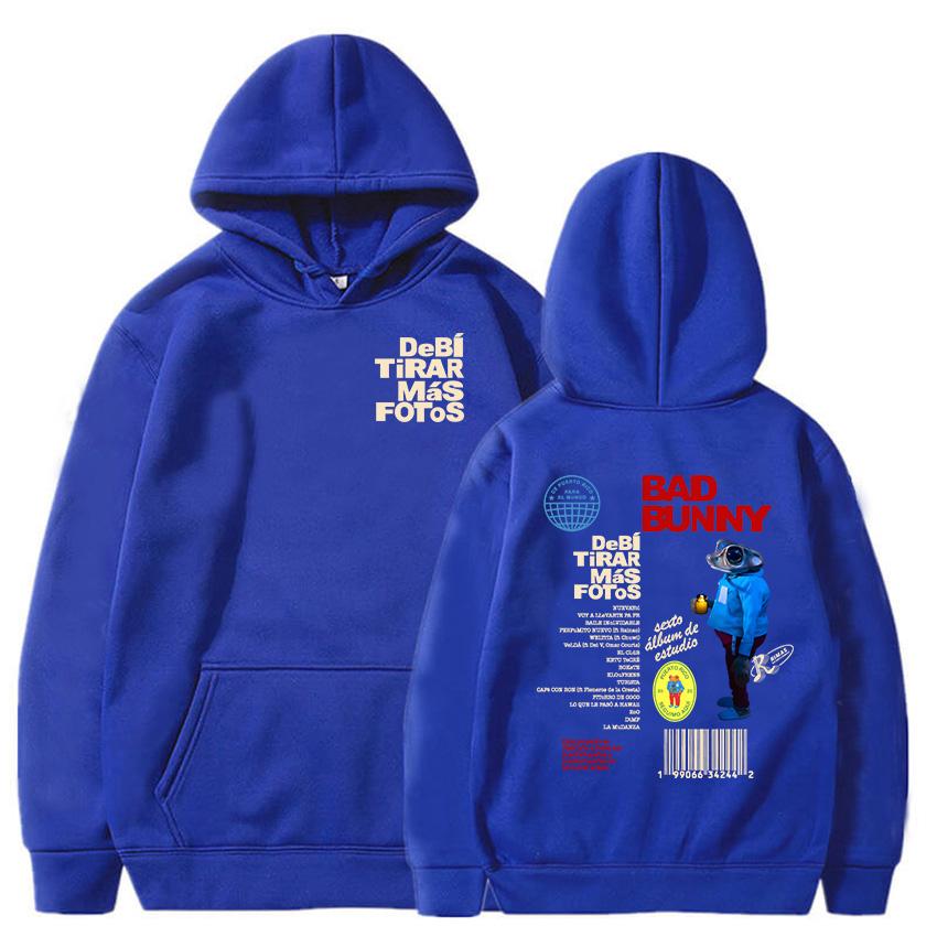 Bad Bunny DTMF Debí Tirar Mehr Fotos Hoodies 2025 Neues Album Mode Sweatshirts Roupas Femininas Mit Kapuze Winter Pullover Frauen