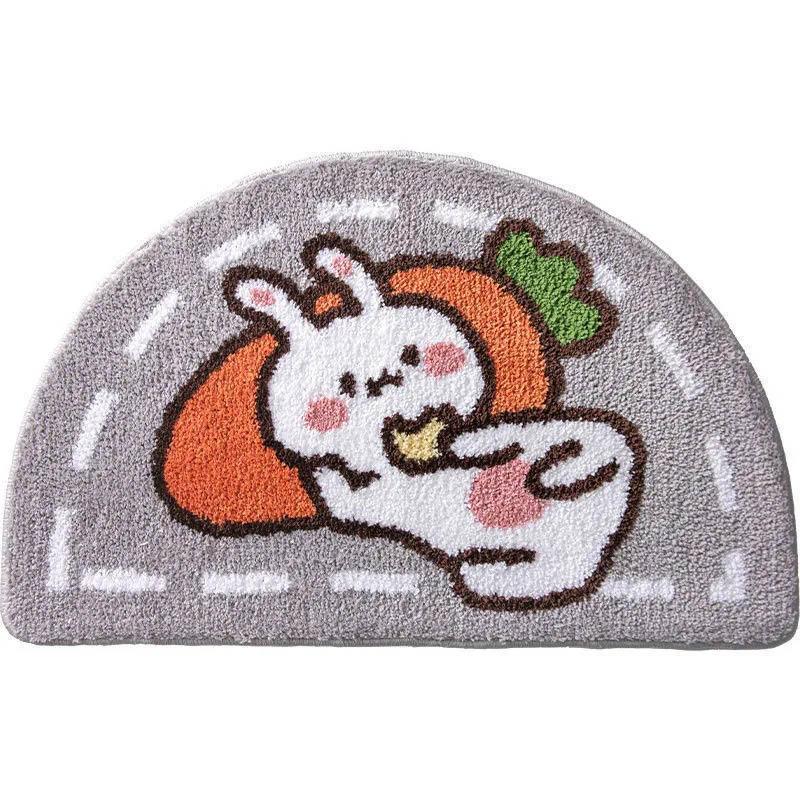 Bathroom Non-slip Absorbent Carpet Home Bedroom Mats Plush Floor Doormat Bathroom Washable Quick Drying Carpet