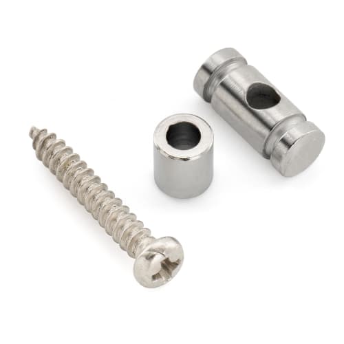 Musiclily Pro Steel String Retainer Cylindrical String Guide for Electric Guitar, Chrome (Set of 2)