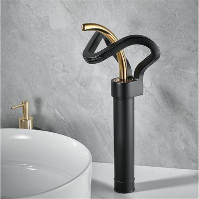 Gray Bathroom Faucet Black Basin Faucet Brass Creative Gold Bathrooom Sink Mixer Tap Hot & Cold Waterfall Basin Faucet