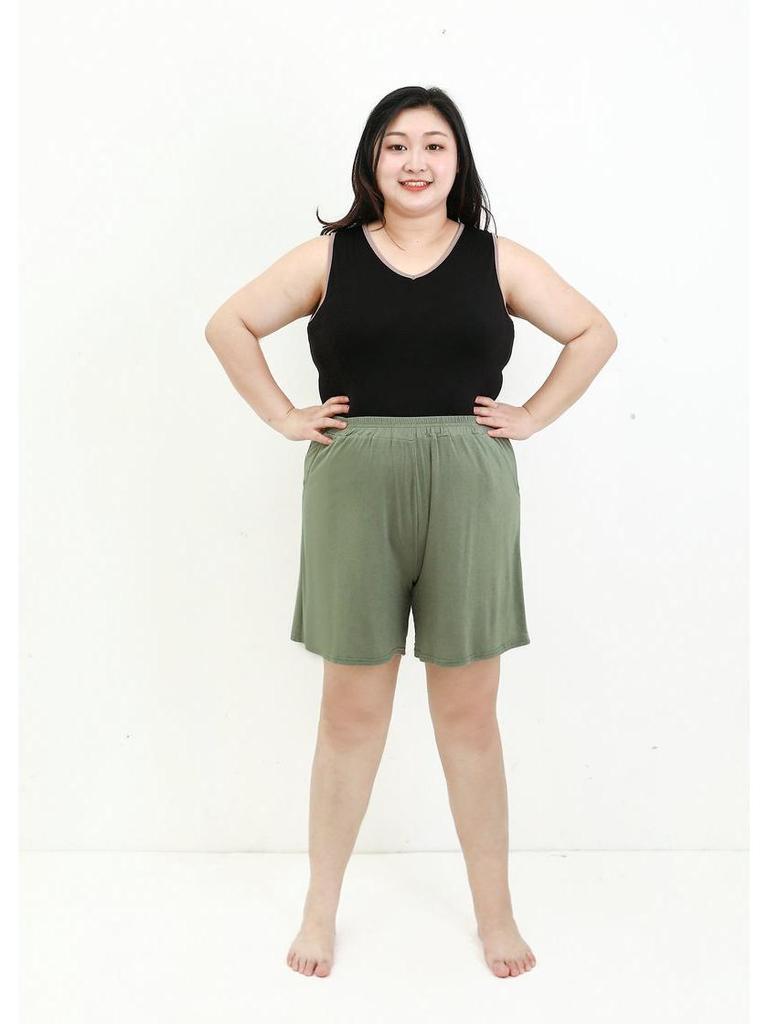2022 Korean Style Modal Summer Pocket Shorts - Plus Size Loose Wide Leg Sleep Pants