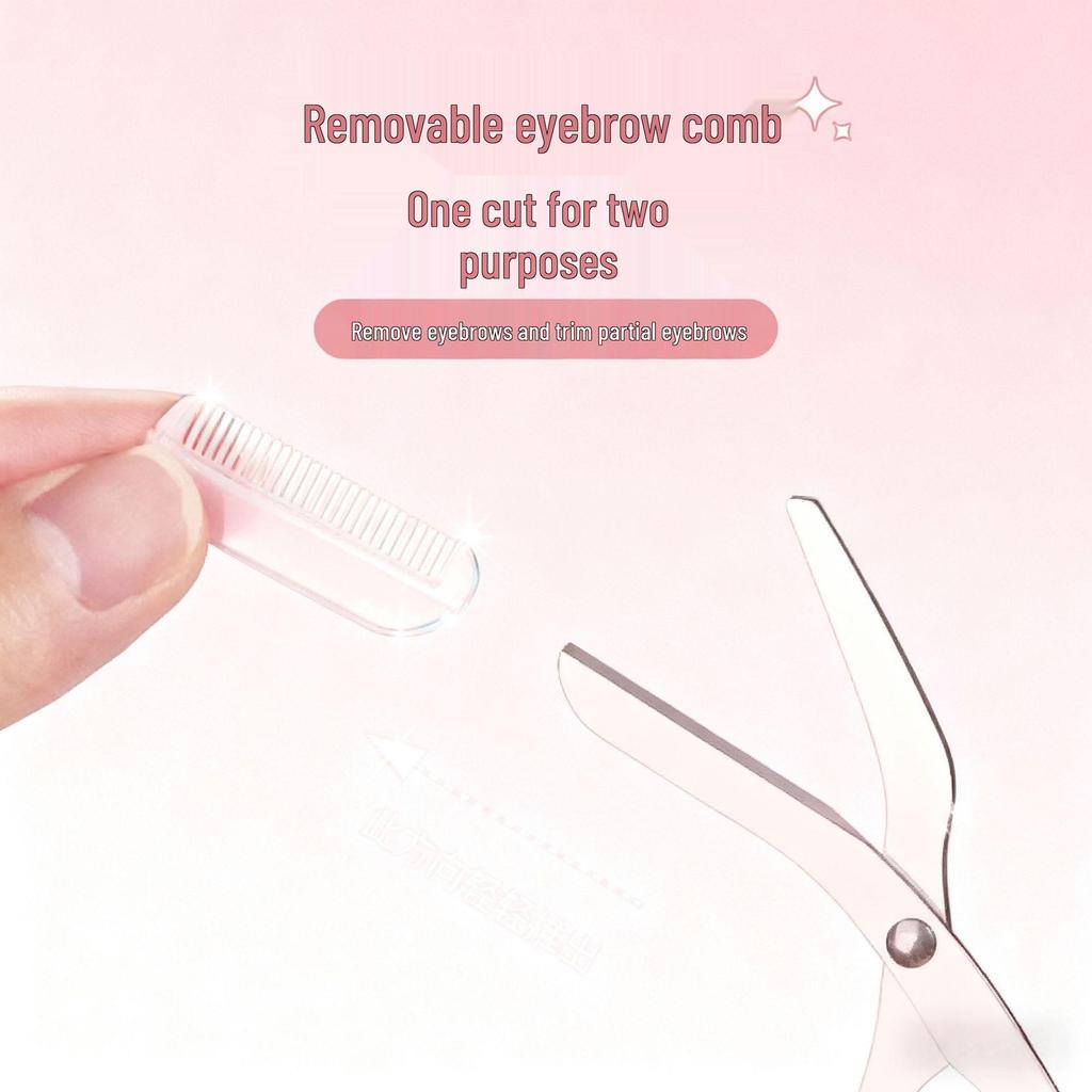 Crescent Moon Safety Eyebrow Trimmer with Comb