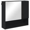 Mirror Cabinet with Door Black 59 X 17 X 55 Cm Engineered Wood