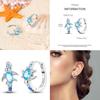 New Earrings 100% Genuine 925 Silver Women Hoop Earring Women's Wedding Engagement Girlfriend Wife Birthday Gift