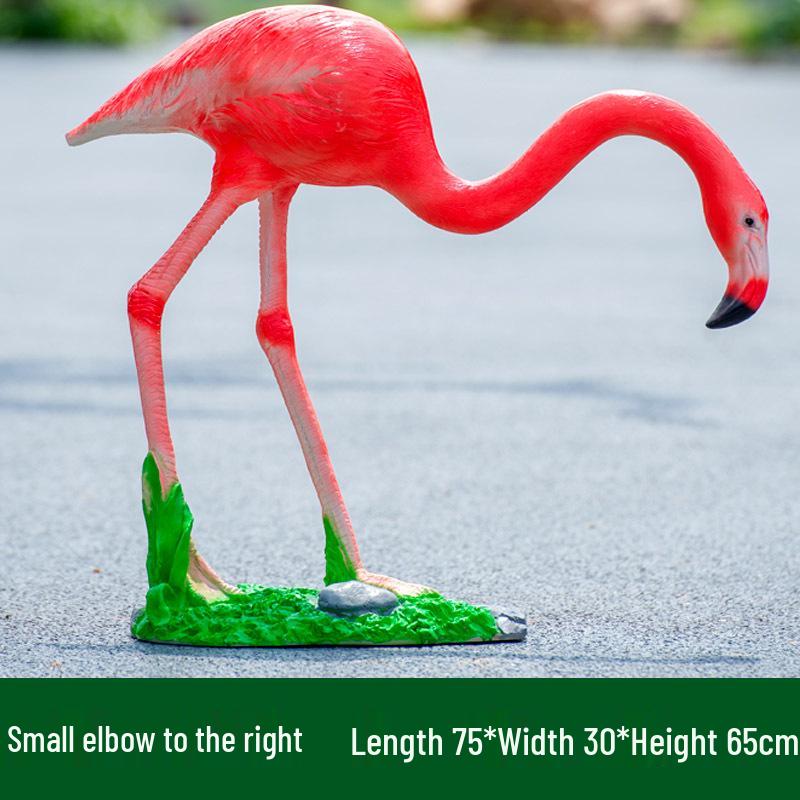 Fiberglass Flamingo Sculpture for Garden and Pond Decorations