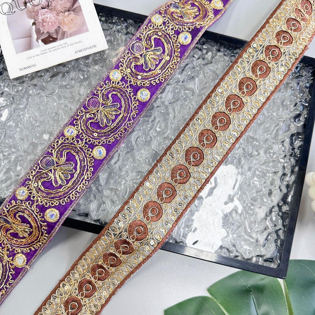 Exotic Bead Strand Embroidery Barcode Clothing Skirt Luggage Decoration Bohemian Lace Accessories