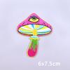 Sun Moon Embroidery Patch Iron On Patches For Clothing Sticker Cartoon Mushroom Applique Patches On Clothes Fusible/Sewing Badge