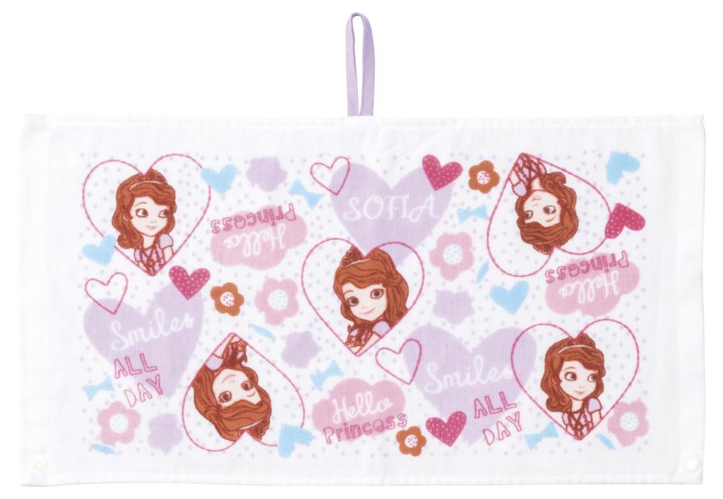 Marushin Travel Disney Sofia the 47 x Purple Softly Twisted Antibacterial and Product 2005054000 Towel, First, 25cm, Princess, Gauze, Yarn,