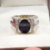Black Onyx Oval Cut Gemstone With 925 Sterling Silver Ring For Men's #A837 JL375666948219