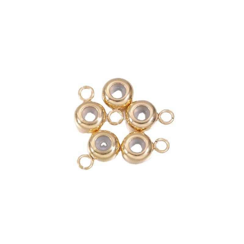 Acier Inoxydable Plaqué Or 18K Perles Ajustables pour Bijoux DIY: Bracelet, Collier, Positionnement d'anneau en silicone