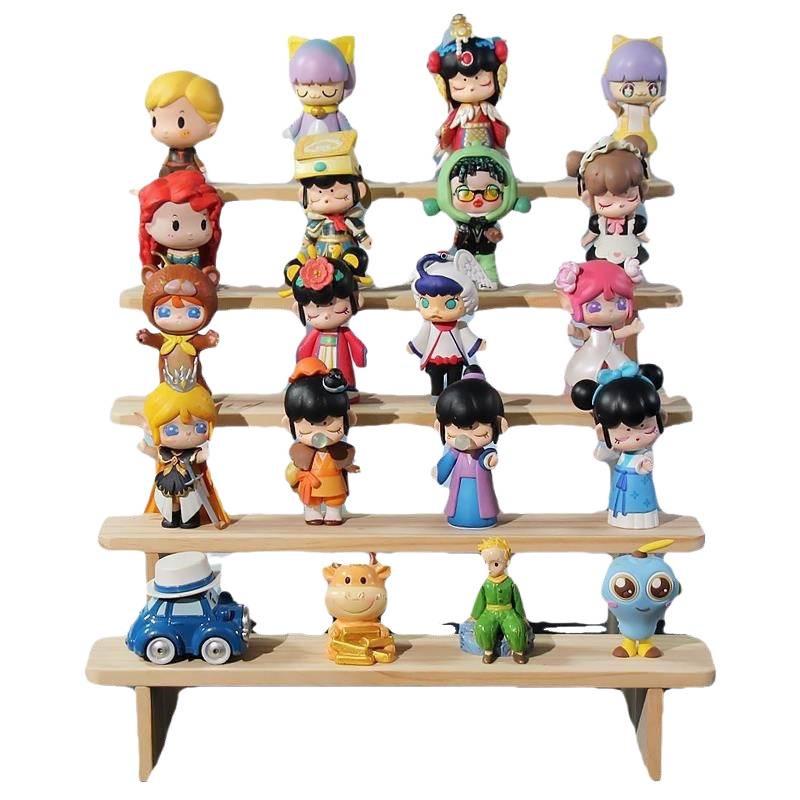 Solid Wood Display Rack for Action Figures, Collectibles, and Succulents