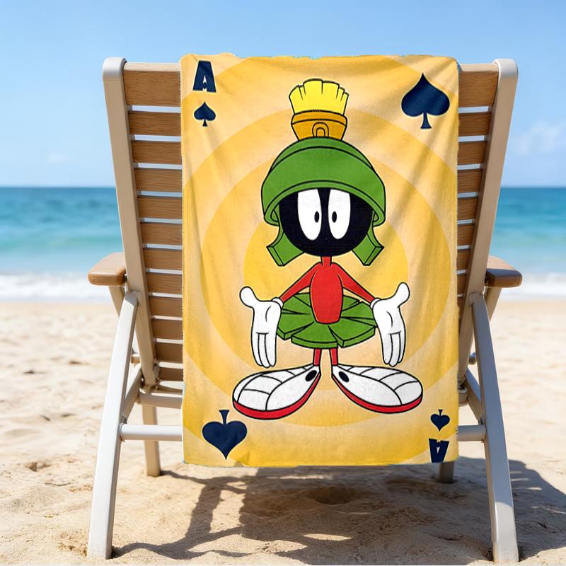 proof beach towel with a Marvin the Martian1 pattern - soft,absorbent,quick-drying,machine washable - perfect for swimming,camping,bathing