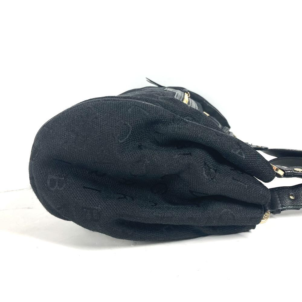 Bvlgari Logo Mania Bag Shoulder Bag Tote Bag Leather/Canvas Black/GoldHardware