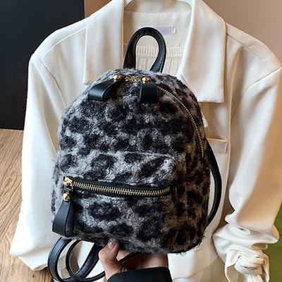 Niche Leopard Print Women's High-value Fashionable Backpack 2025 New Autumn Foreign Style Backpack Mini Schoolbag