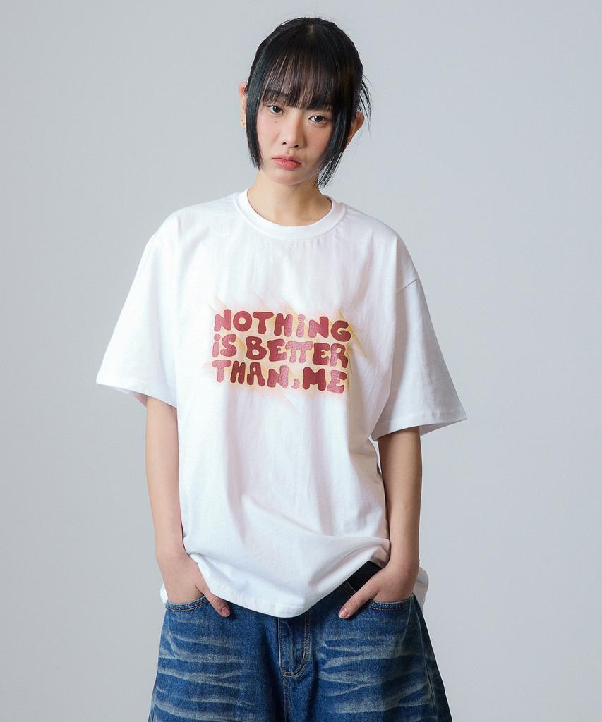 Nasttingijeubeleoldaenmi Light Lettering Tee_White