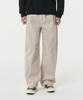 Musinsa Standard Cotton Deep Tuck Wide Elastic Waist Pants [Light Beige]