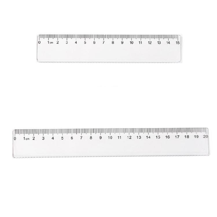 5 Pcs 15cm 20cm Clear Ruler Measuring Ruler Plastic Ruler Straight Ruler Multifunctional Rulers Drawing Tool