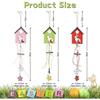 3 Pieces Spring Wooden Easter Bunny Decoration Easter Decoration, Rabbit House Easter Pendant,Wooden