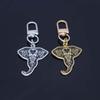 Trendy Stainless Steel Elephant Pendant Keychain - Corrosion Resistant & No Fading