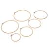 6Pcs Embroidery Hoops Circle CrossStitch Hoop Ring Wooden Frame CreamColoured DIY Tools