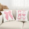 BUYNOW 1PC Pink Bow Embroidered Pillowcase Cute Princess Style Bedroom Cushion Cover Home Living Room Decor Cojines Para Sala
