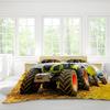 Tractor Pattern Quilt Cover Three-Piece Digital Printing Bedding Duvet Cover Kit