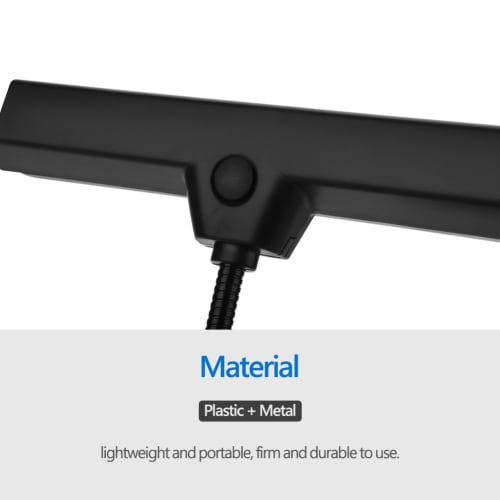 Music Stand Light, Music Light with 9 LED Beads, Adjustable, Clip-on, USB Rechargeable, Multi-Purpose, Suitable for PC Work, Work, Students, Bedrooms,