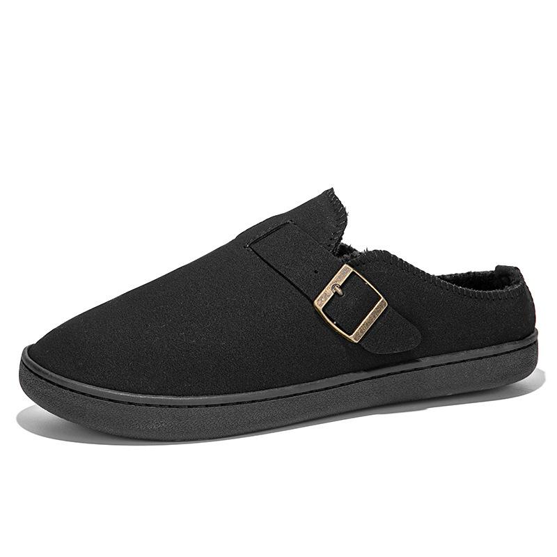 

Fashion Men Slippers Winter Warm Cotton Shoes Casual Non-slip Shoes Men Loafers Sip on Shoes for Men Warm Plush Comfortable Slippers 36-37