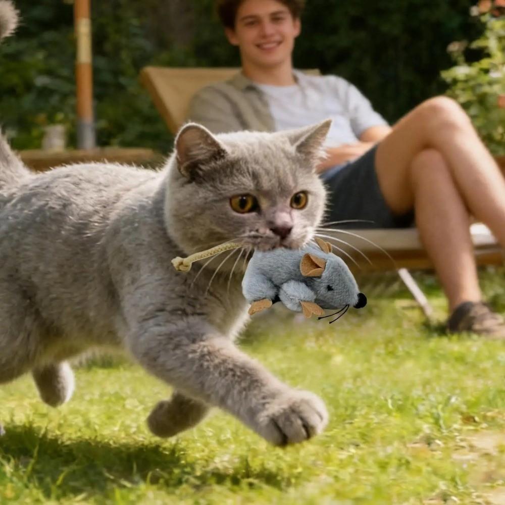 Compact Design Cat Plush Mouse Toy Stuffed Mouse Plush Mice Playthings Cat Chew Toy Indoor Cat
